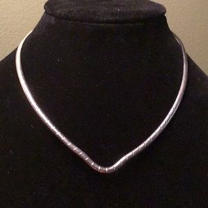 Silver-tone Wrap Necklace/Choker